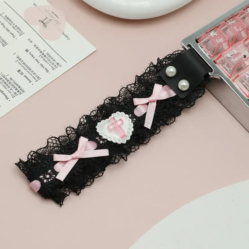 Keyboard Ribbon Made68 Hanging Decoration Lace Cute Woting Ribbon Pendant Maicong Ace Megalion Atk Keyboard Decoration Custom Gi