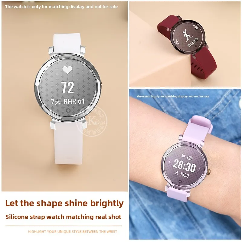 ل GARMIN Lily 2 المرأة الإفراج السريع حزام ساعة سيليكون 14 مللي متر موضة الرياضة المطاط أسود أبيض أرجواني أخضر Garmin حزام الساعات