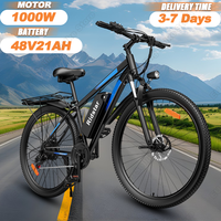 Ridstar S29 Electric Bicycle 1000W Powerful Motor 48V21AH Removable Battery Aldult E-bike 29 Inch Tire All Terrain Electric Bike
