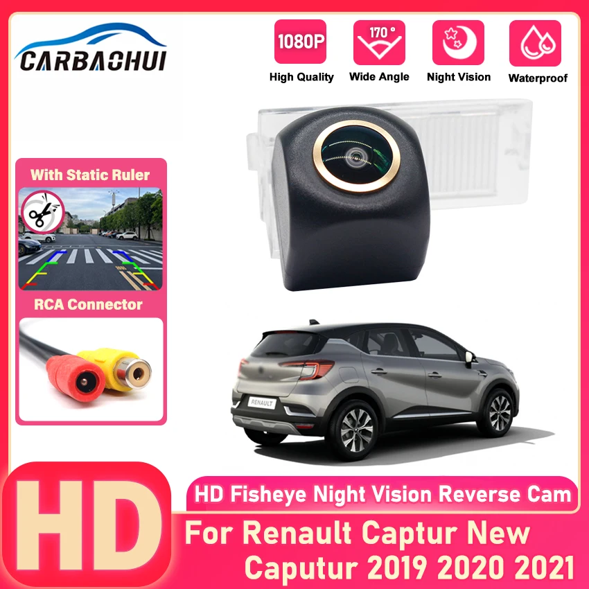 

Rear View Camera For Renault Captur New Caputur 2019 2020 2021 CCD Night Vision Backup Parking Camera Golden Fisheye Lens