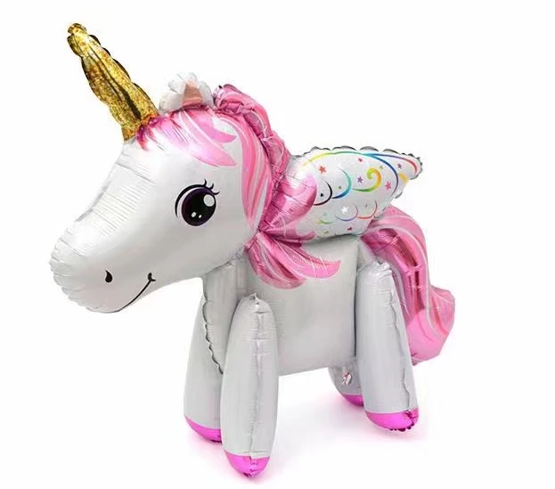 Selbst Stehenden Einhorn Ballons Geburtstag Dekorationen für Mädchen Einhorn Mylar Ballon Party Dekorationen kinder Tag Dekorationen – Detail 7