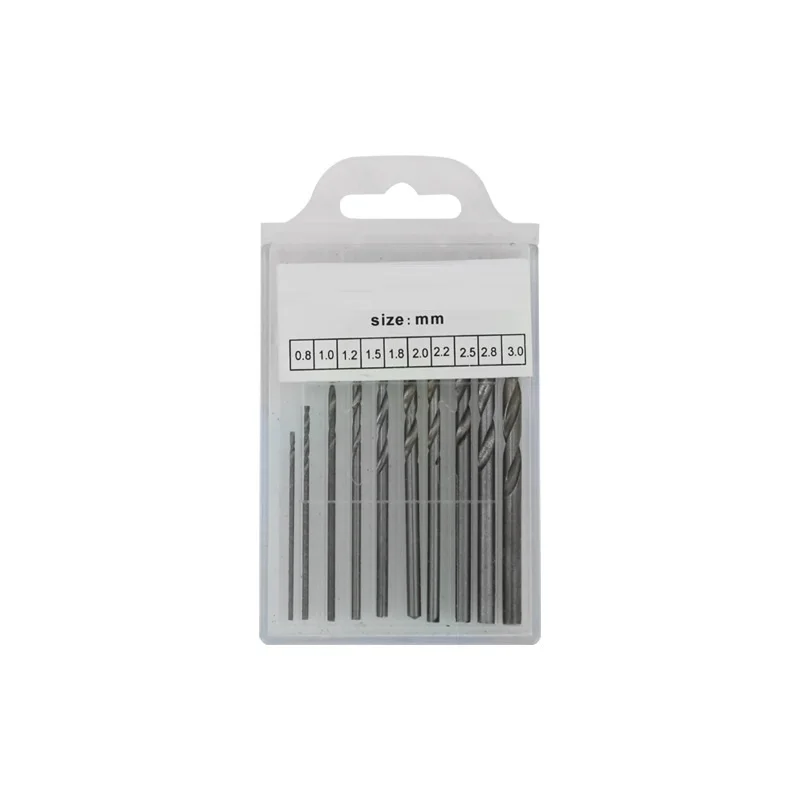 10 Chiếc 0.8Mm-3.0Mm Mini Cầm Tay W/Móc Khóa Chuck HSS Khoan Khoan Chuck Cho gỗ Nhựa Cao Su Khoan Lỗ Tự Làm Dụng Cụ