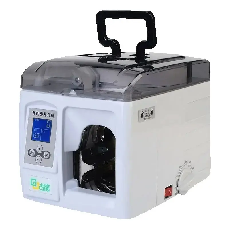 

Automatic Banknote Bundling Machine Money Binding Strapping Machine 110V/220V | Intelligent Currency Note Packer for Bill Bank C