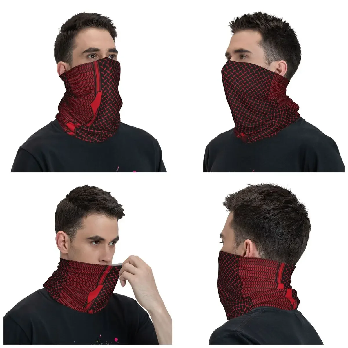 New Kufiya Keffiyeh Bandana Neck Gaiter Printed red black Shemagh Balaclavas Mask Scarf Cycling Riding Men Women Adult All Seaso