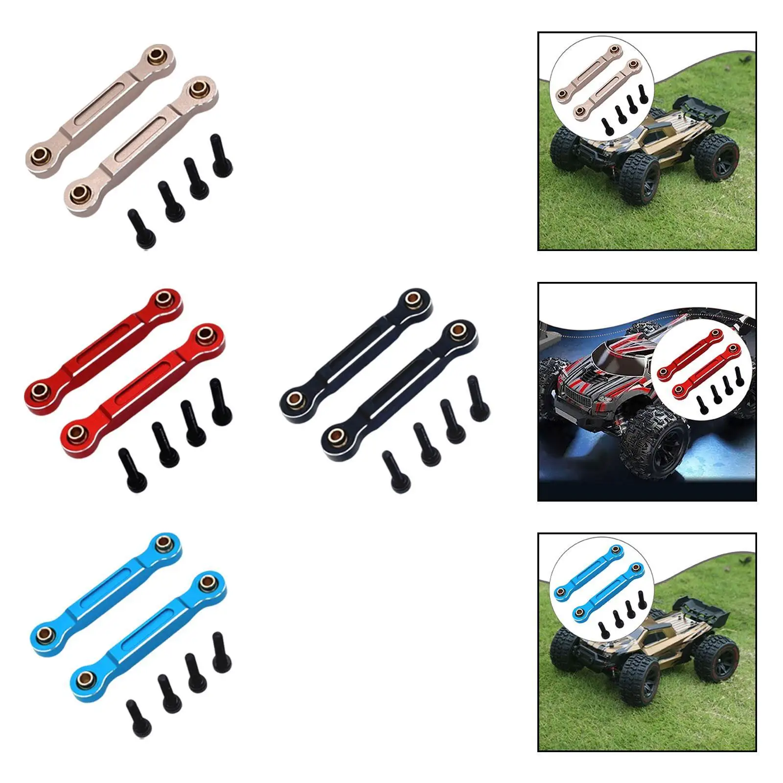 

2x RC Car Chassis Fixing Rod RC Car Parts Front Steering Fixed Tie Rod DIY