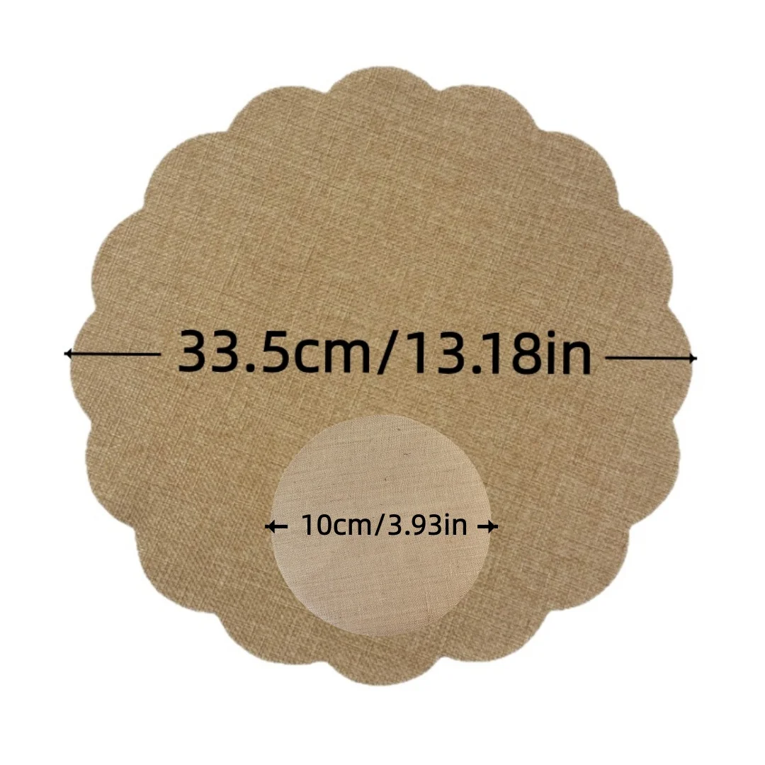 20/30/40pcs Round Jute Placemats Are Durable and Suitable for Outdoor Barbecues, Yard Picnics, Coffee and Daily Meals