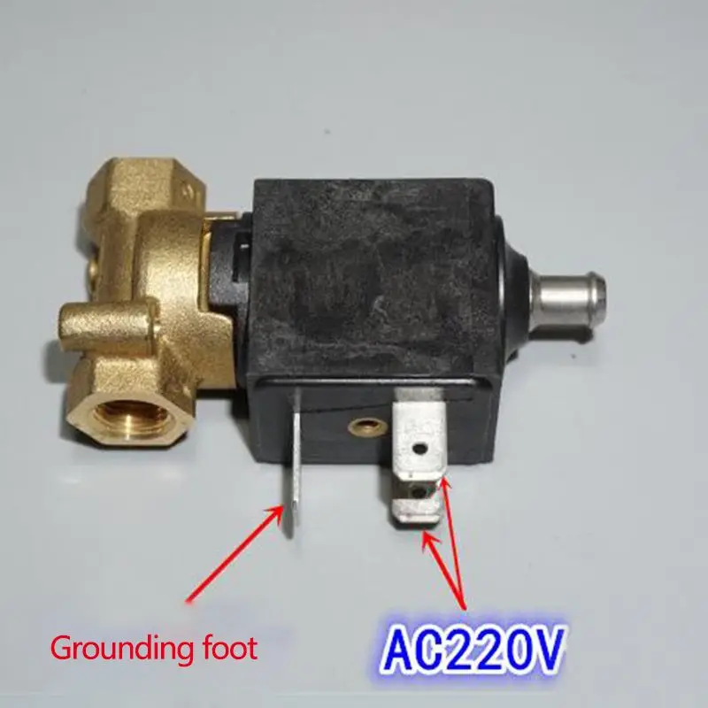 Válvula solenoide para máquina de café, interfaz G1/8 de CA 220V, tipo normalmente abierto, solenoide de vapor de alta temperatura y alta presión, 1