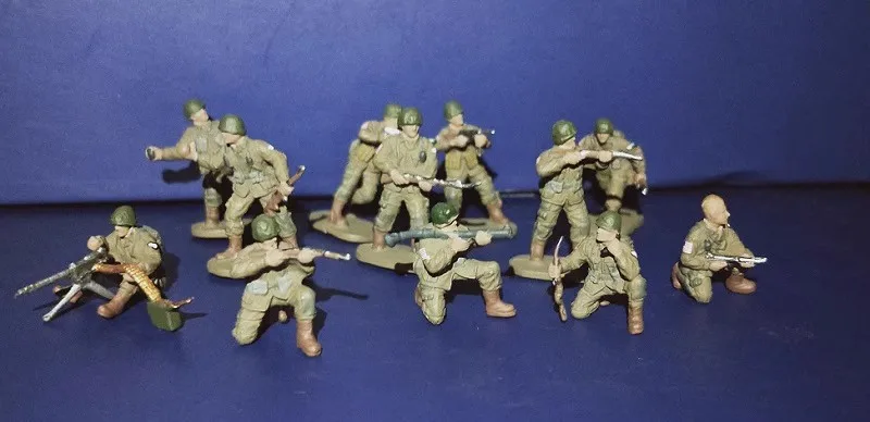 miniature model 1/72  ww2  u s  paratroopers  soldiers  12pcs/set