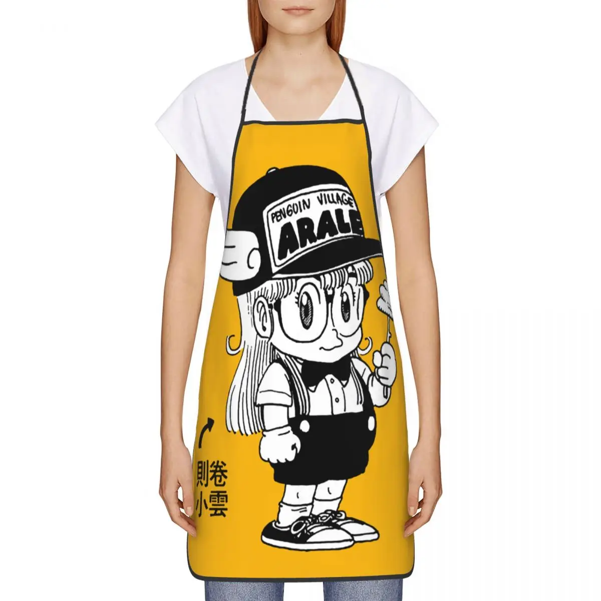 Anime Arale Norimaki Robot Apron for Men Women Unisex Adult Chef Kitchen Cooking Dr Slump Japan Manga Tablier Cuisine Gardening