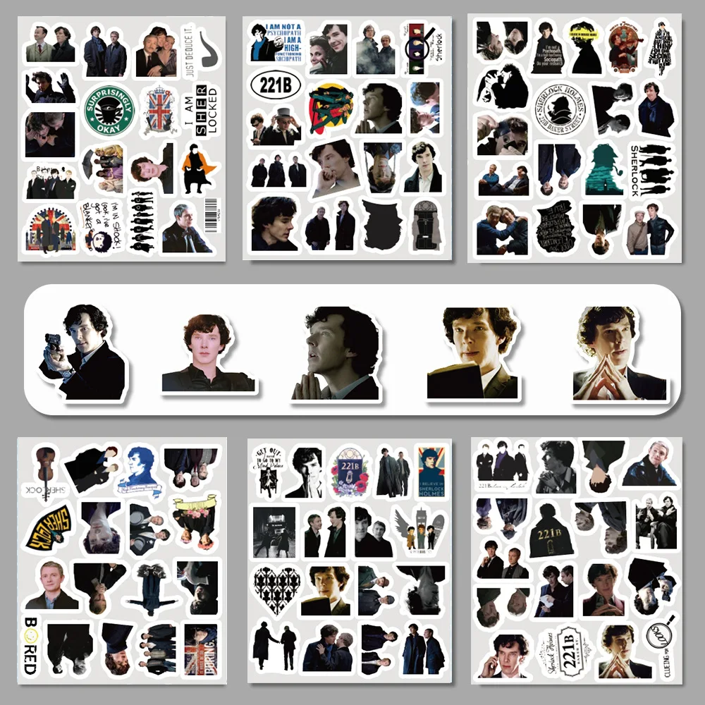 100 шт., криминальное загадочное ТВ-шоу, Шерлок, сезонные наклейки, наклейка с животными, сделай сам, чемодан, скрапбукинг, телефон, ноутбук, канцелярские принадлежности