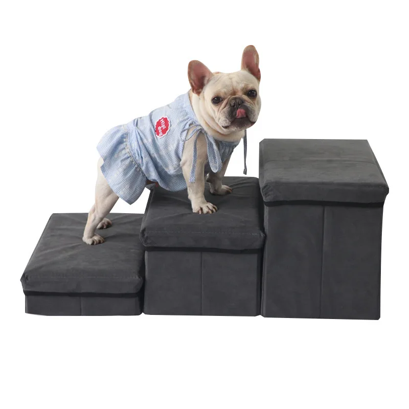 

Pet supplies foldable soft three-layer storage box dog steps small dog indoor dog stairs