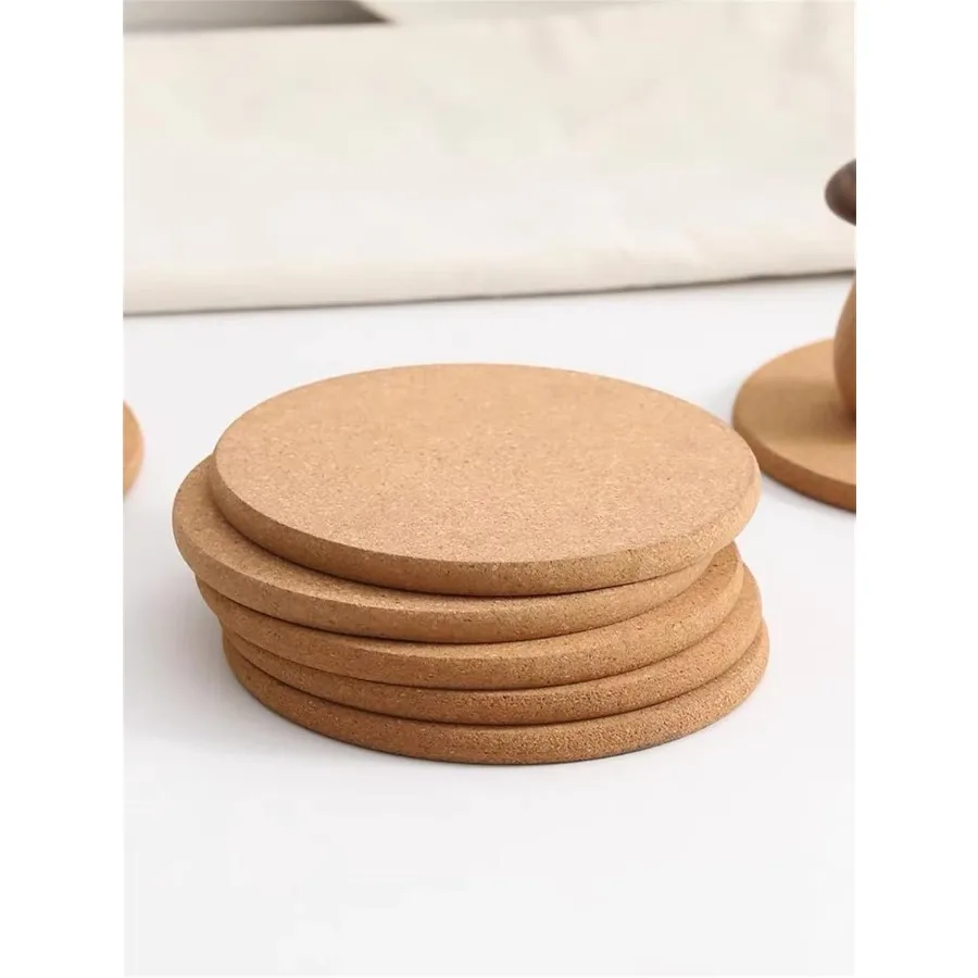 

Пробковые коврики для горячих сковородок Пробковая подставка Набор из 6 термостойких настольных ковриков для кухонной столовой 7,5ih