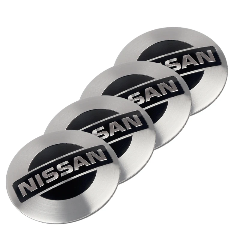 56MM Car Tyre Wheel Center Hub Cap Badge Decoration Sticker For Nissan X-trail Qashqai Note Juke Sentra Patrol Auto Accessories