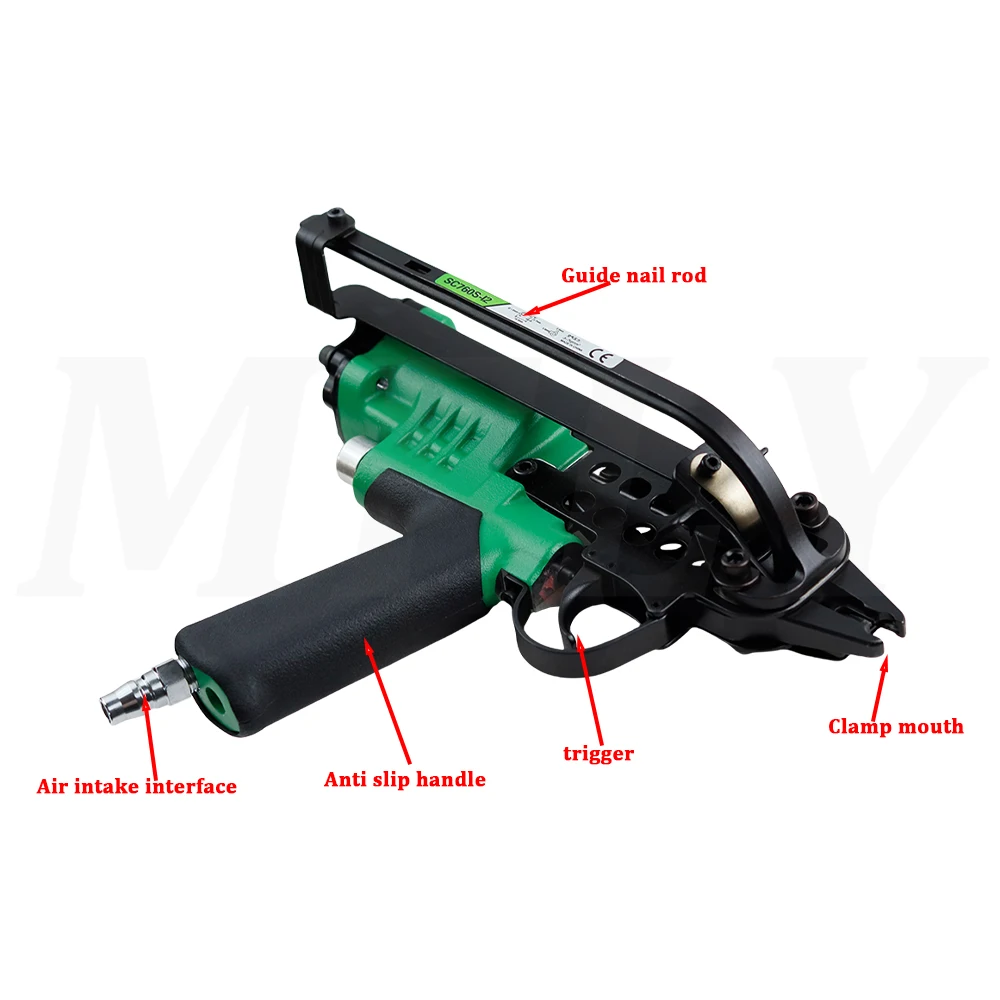 Pneumatic C-type nail gun, car seat cushion, sofa cushion, spring mattress bundling, multi-size pneumatic nail gun