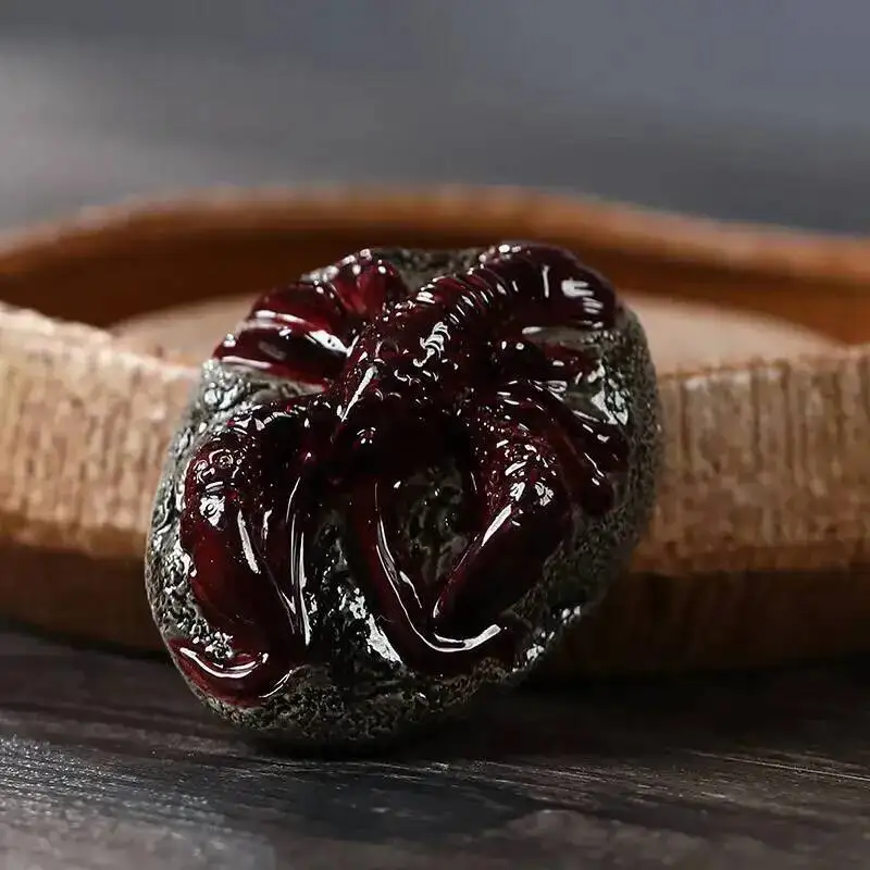 Zisha Tea Pet Color-changing Crab Lobster Sculpture Hairy Crab Wealth From All Directions Creative OrnamentKept Чаепитие