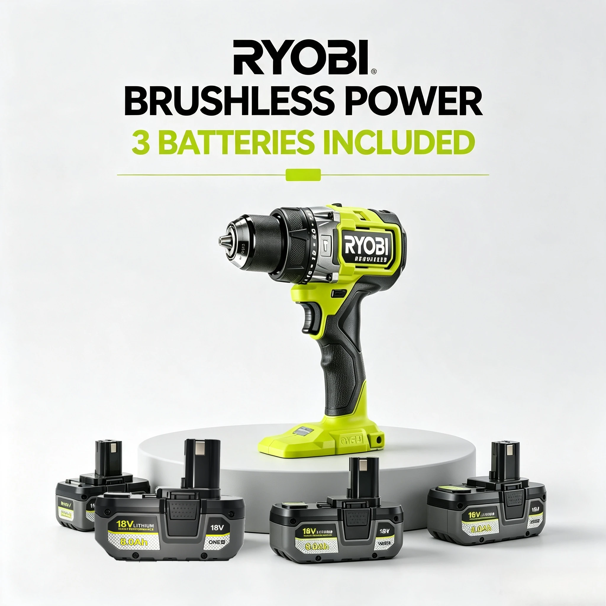 RYOBI One+ 18V 6.0Ah 8.0Ah Lithium Battery, No Memory Effect, Reliable Power Choice for  P109 RB18L40 RB18L50 Cordless Machines