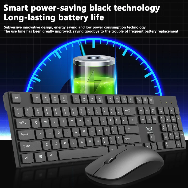 Wireless keyboard and mouse set suitable for business office laptop thin and light 2.4G key mouse set