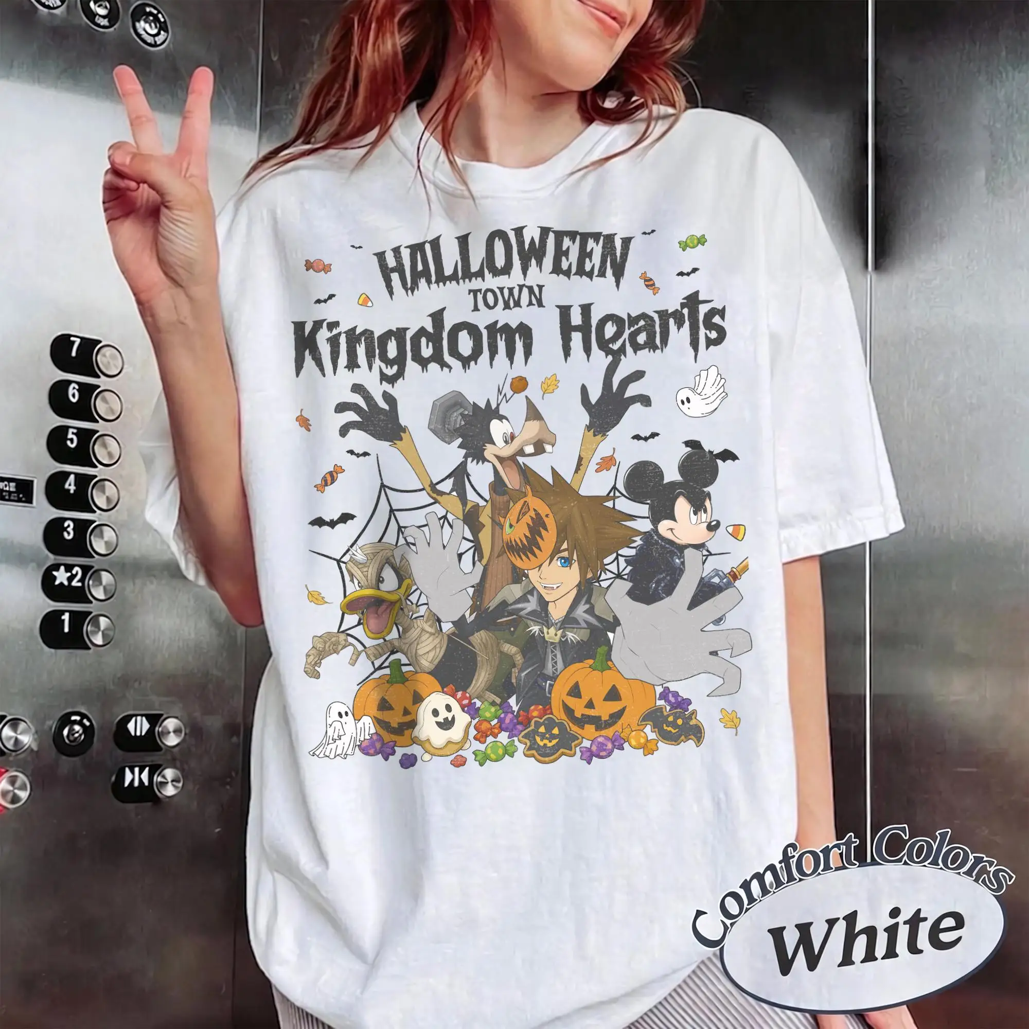 Men Kingdom Hearts Vintage T-shirt Sora Riku Poster Print Oversized Short Sleeve Game Graphic Tee Gaming Fan Streetwear Tops