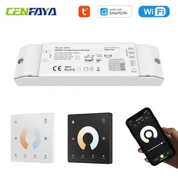 12W Tuya WiFi CCT LED Controller Dual color WWCW Dimmable Driver 10V-42V Smart Life APP Alexa Google Home Fr Downlight Spotlight