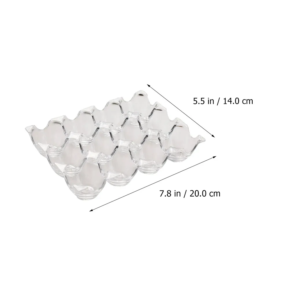 1Pcs 12-Grid Egg Storage Container Premium Acrylic Refrigerator Egg Tray Organize Keep Eggs Fresh Prevent Crushing Freezer Safe