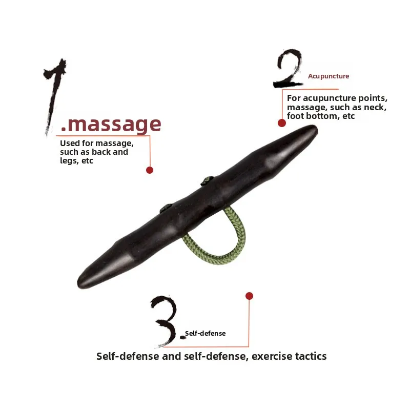 

Wooden Self-Defense Stick | Massage & Acupressure Tool | Compact Tactical Baton for Personal Protection | EDC Handheld Stick