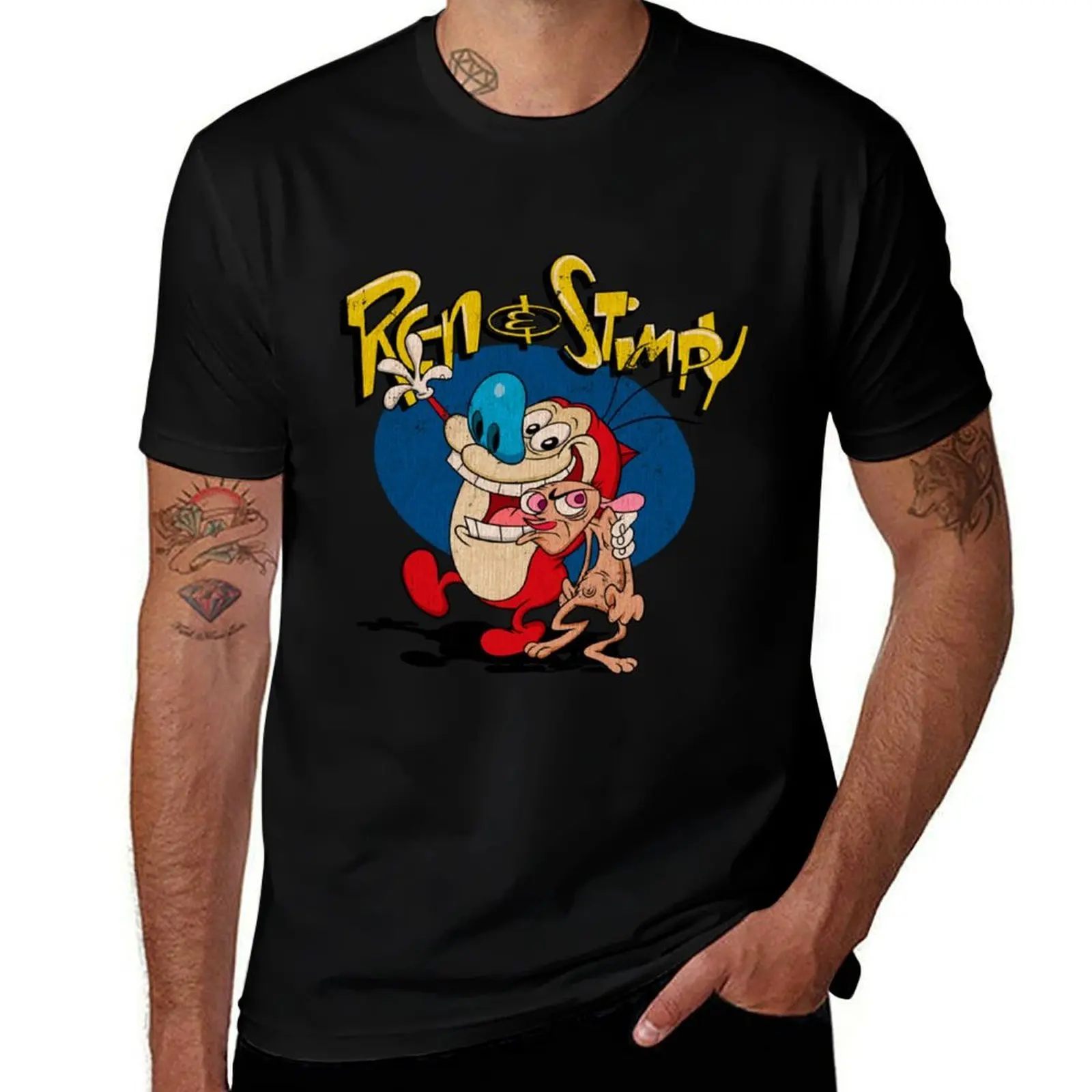 

Vintage Ren and Stimpy T-Shirt anime t shirts for man man t shirts cotton T-Shirt
