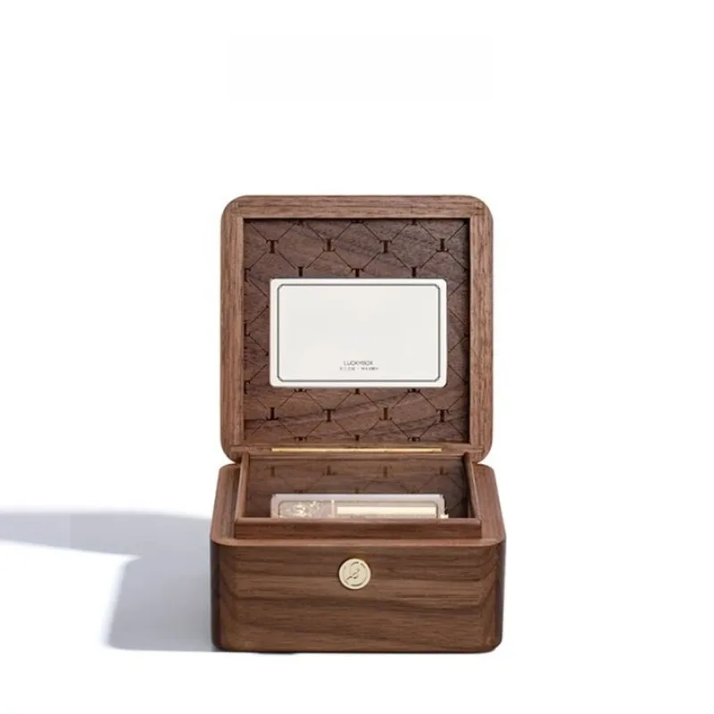 Music box, piano paint music box, birthday gift for girls 30 scales [walnut solid wood model]