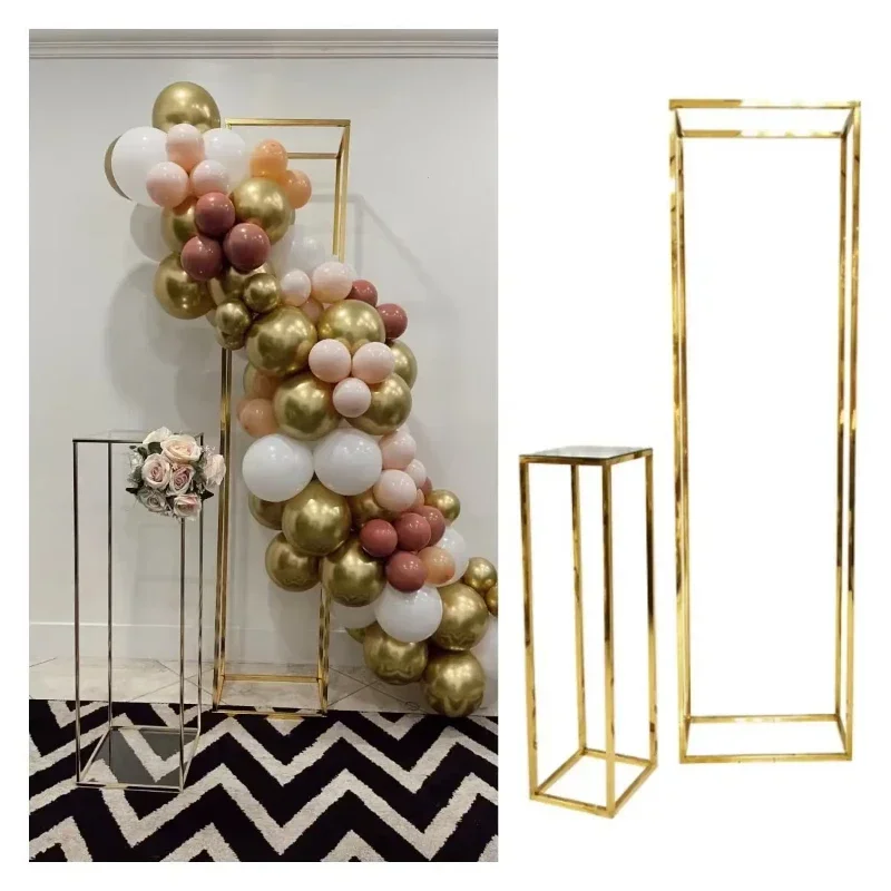 

День рождения, воздушные шары, колонна, рамка, свадебная подставка для цветов с плинтусом, держатель для торта с цветочной гирляндой