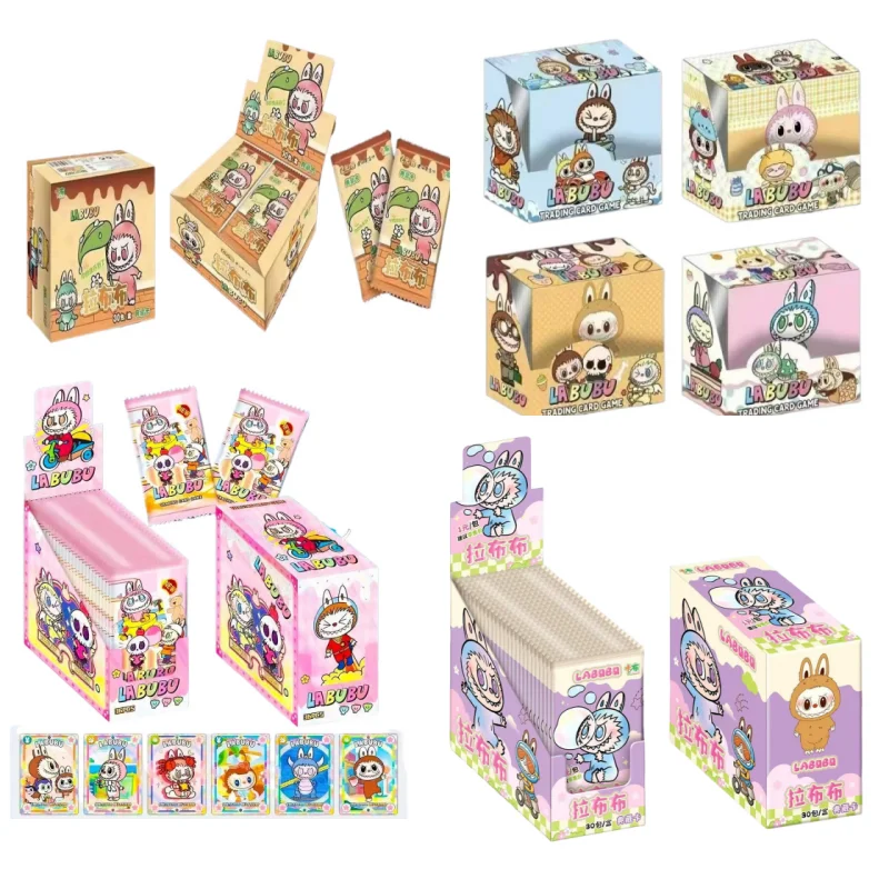 

Новая карта Labubu, аниме, милый Bubble Mart QR UR SSR SR Flash, толстая карточная настольная игра, детские игрушки, подарки