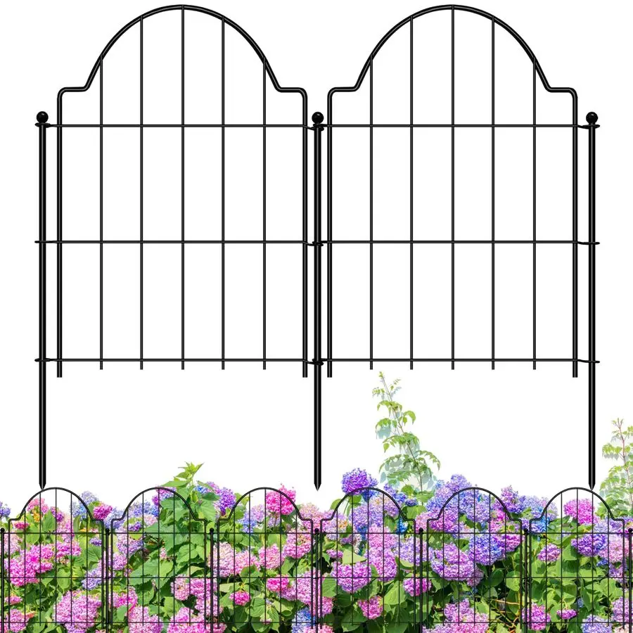 

Garden Fences 17in x 18.6ft, 18 Pack Outdoor Fencing Animal Barrier Dog Border, Metal Wire Fence Panels for Garden Decor, Flower
