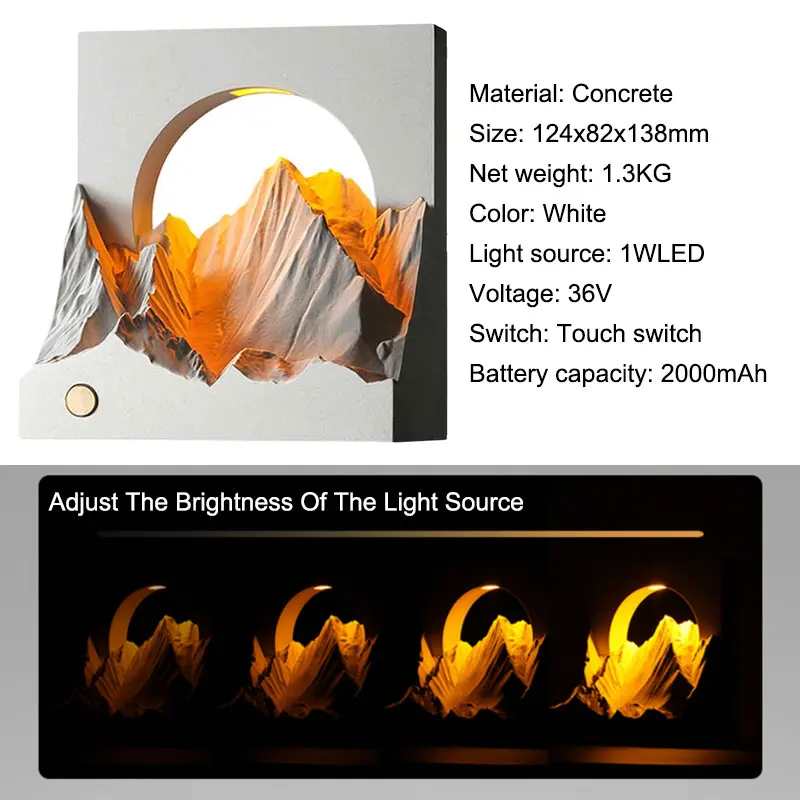 Alpenglow Aromatherapy Lamp Gift Bedroom Atmosphere Lamp Bedside Lamp Night Lamp Birthday Gift Mountain Style