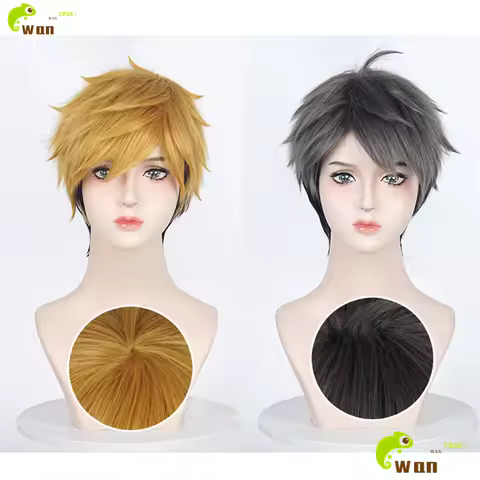 Miya Atsumu Cosplay Wig Miya Osamu Cosplay Wig 30cm Short Cosplay Anime Wigs Heat Resistant Synthetic Hair Halloween