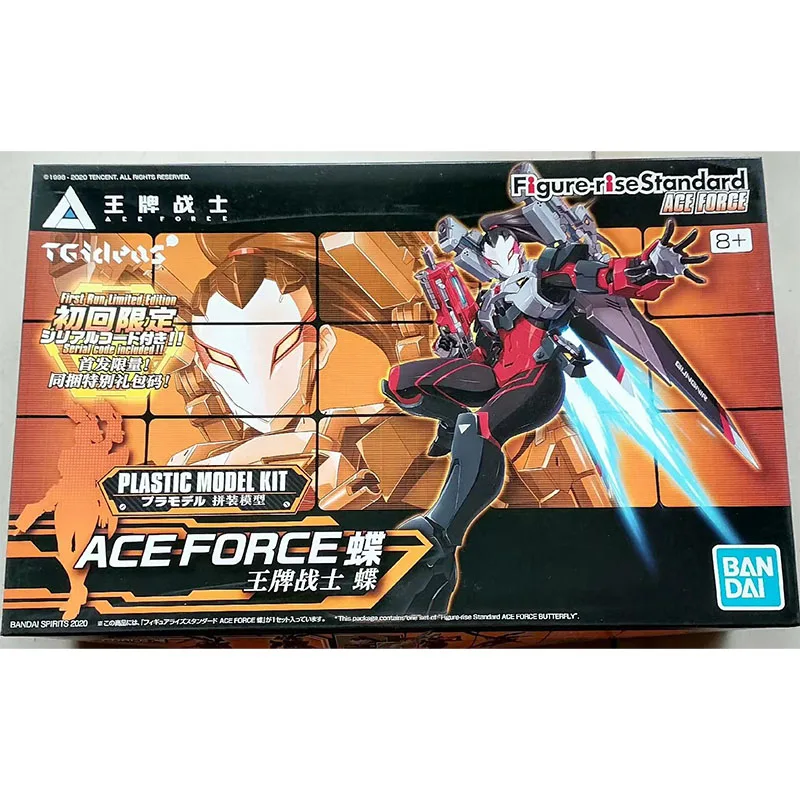 In Stock BANDAI Anime FRS Figure-rise Standard ACE FORCE Butterfly Plastic Model Kit Assembly Plastic Action Toys Figure Gift