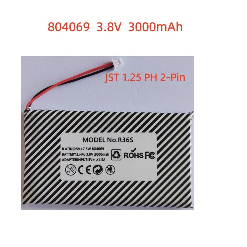 804169 Lithium Polymer Battery 804069 804066 3.7V 3000mAh For Open source console R36S Game machine battery