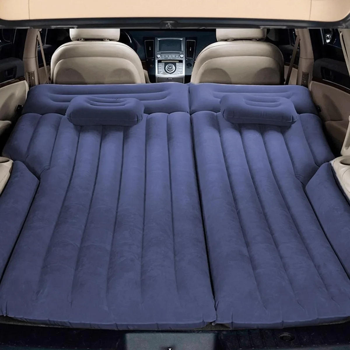Car inflatable bed Portable air mattress SUV trunk sleeping mattress Multifunctional car mattress Flocking air bed