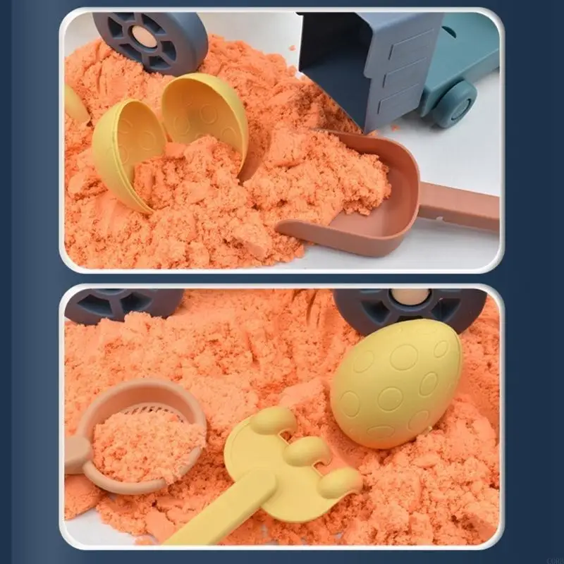 CORB 6/8 ピース 子供用ビーチと砂遊びセット 砂を掘って安全に遊ぶためのトラック ガジェット 砂とビーチ用