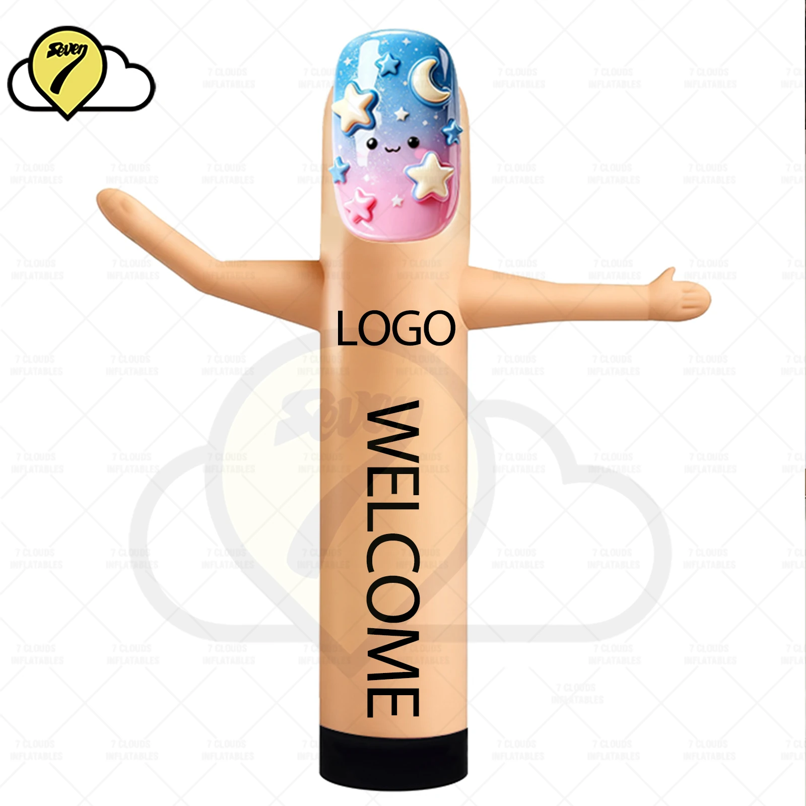 Hot sales  3M Waving Inflatable for Nail Salons - Fully customization Logo balloon inflatable advertising Boost Your Business