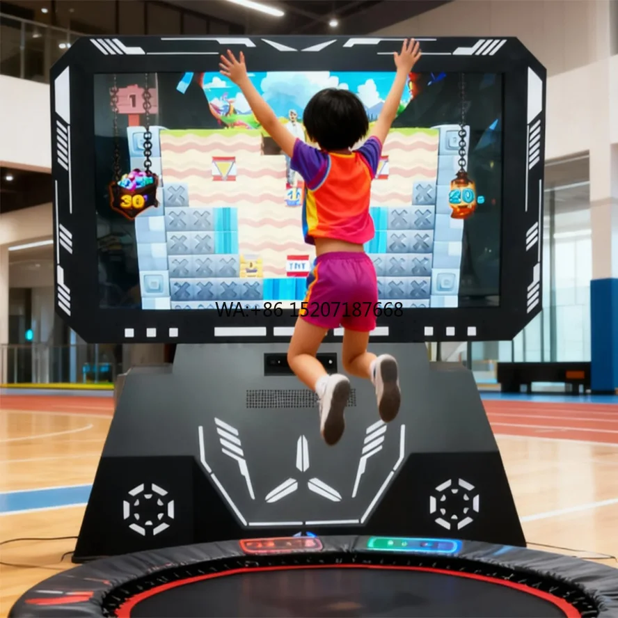 Kids Motion Controlled Trampoline Indoor Interactive Jumping Fitness Game for Sports Play Areas