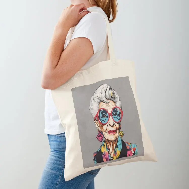 

Iris Apfel Portrait Tote Bag hand bags sac pour femme large size bags Large bags for women