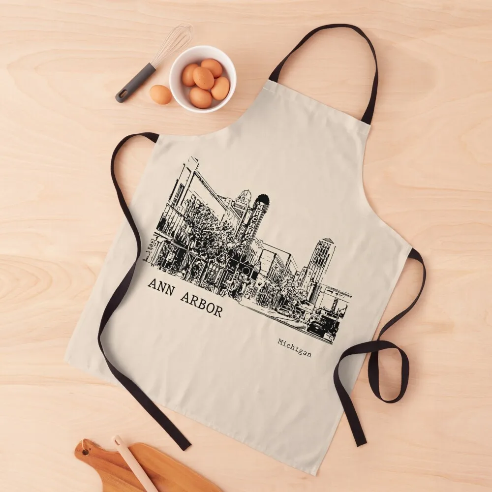 

Ann Arbor Michigan Apron Things For The Kitchen Art Apron
