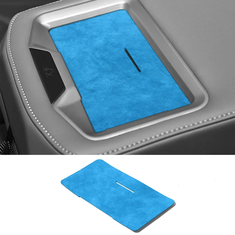 

For BMW X3 G45 (2025-) Car Rear Seats Armrest Box Charging Panel Mat Trim Stickers Made of Alcantara Tuning Interior Accessories