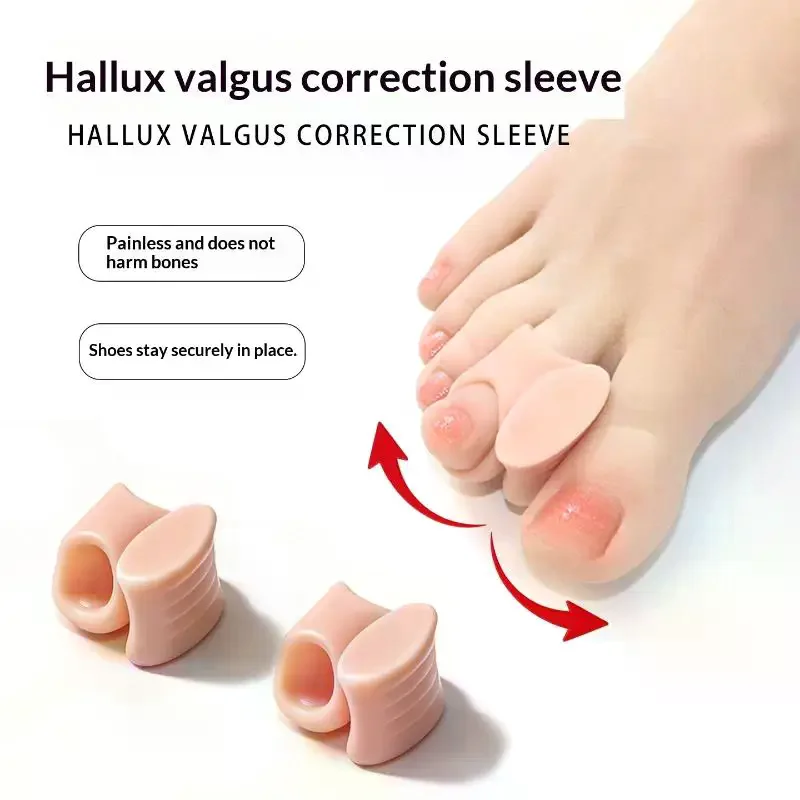 1 Pairs Silicone Toe Separator Bunion Bone Ectropion Adjuster Toes Outer Appliance Foot Care Tool Hallux Valgus Corrector