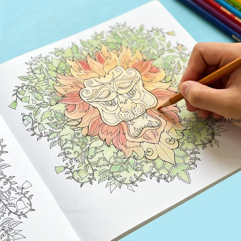 A Decompression Coloring Book for The Forest Series A Vivid Drawing Book That Helps Relax Through Painting 24 Pages