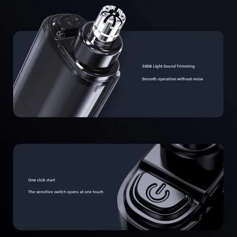 2025new Mini Electric Nose Hair Trimmers Man Woman Fully Washable Rechargeable Without Damaging Nasal