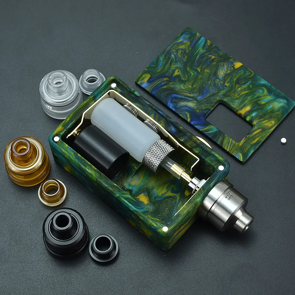 Nisshoku rda 22MM 316 SS tank Bottom Feeder Squonk Mechanical Box Mod fit 18650 / 20700 6.5ml resin material Mechanical Mod