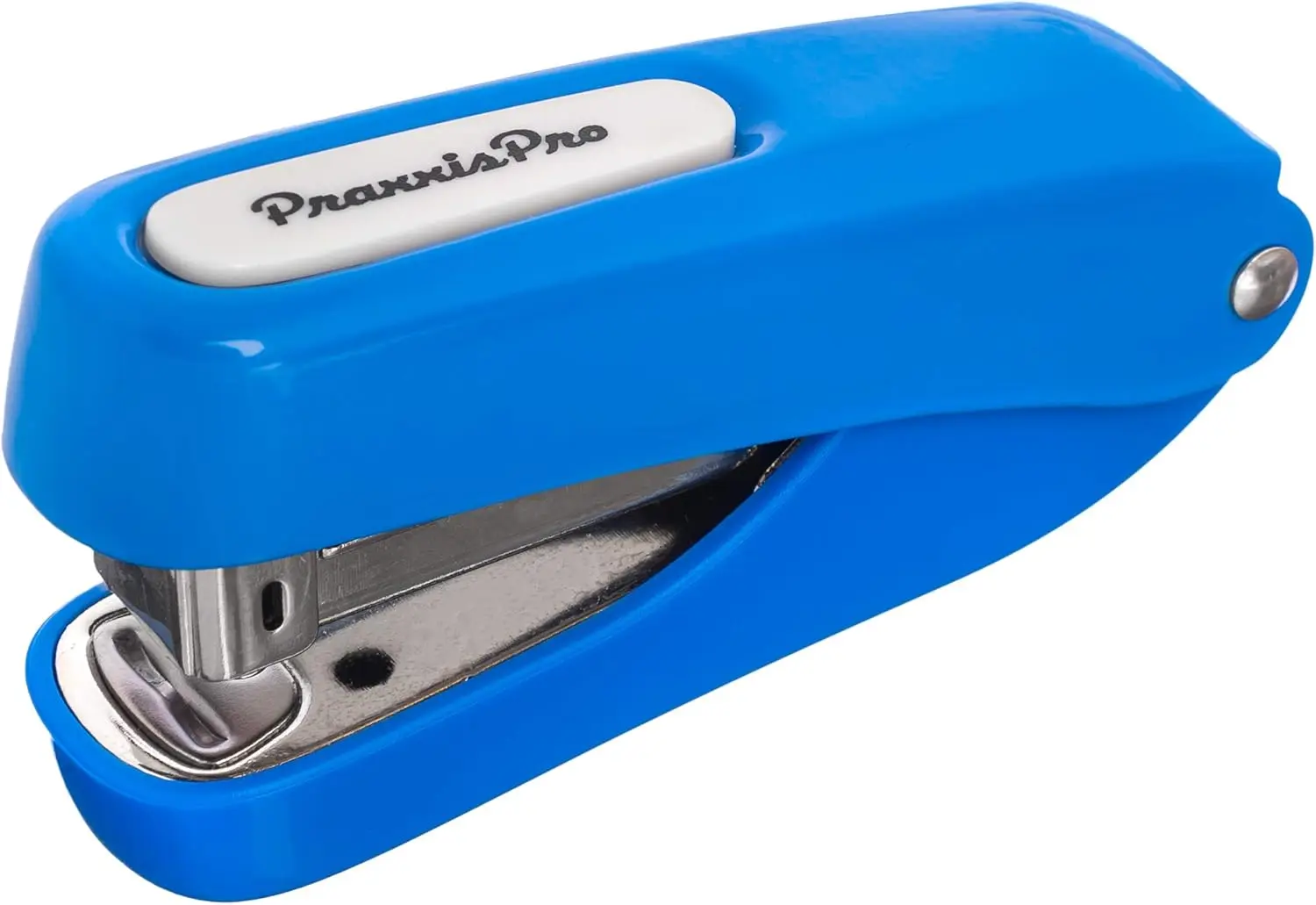 

Mini Half-Strip Stapler - Durable, Compact, Colorful for Office & Travel, Compatible with 26/6 Staples, Blue