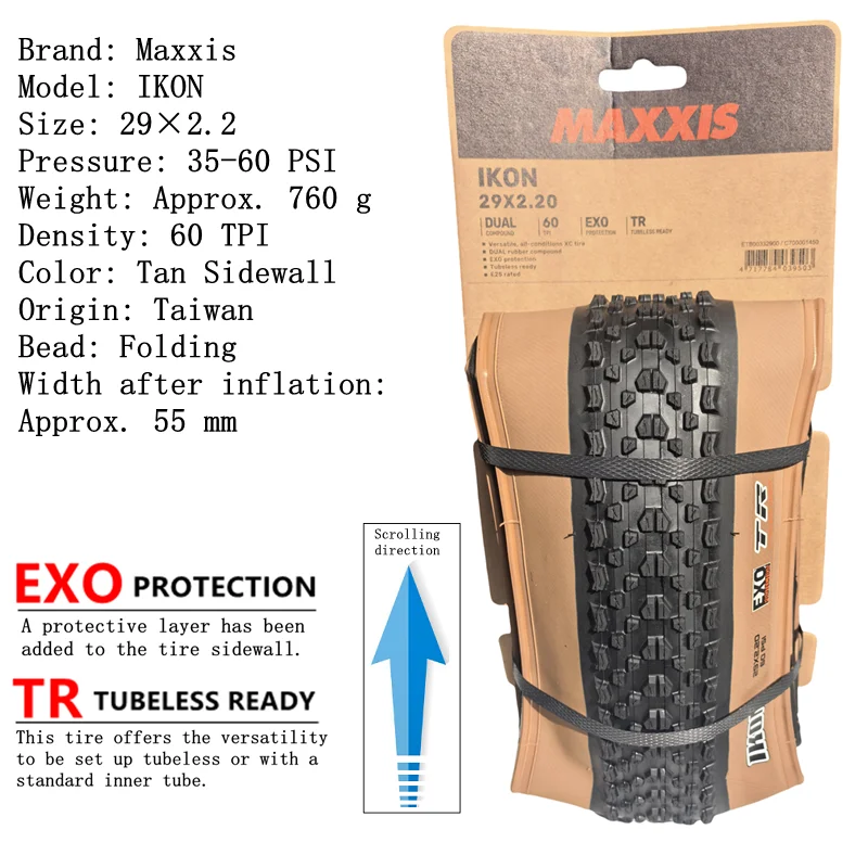 Maxxis IKON Mountain Bike Tires26/27.5/29X2.2 2.0 2.35 is a