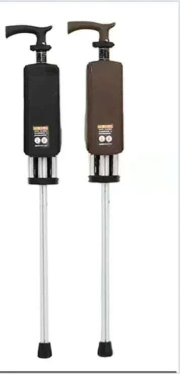 

Aluminum Alloy Foldable Walking Cane Stick with Seat Adjustable Elderly Crutch Chair with Stool