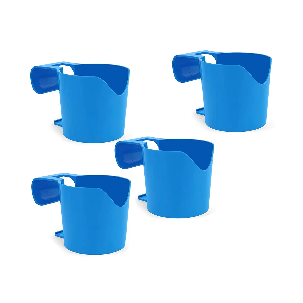 4 Pack Poolside Cup Holder for Above Ground Swimming Pool,Pool Cup Holder for Drinks Fit 2 Inch or Less Poolside Top Bar