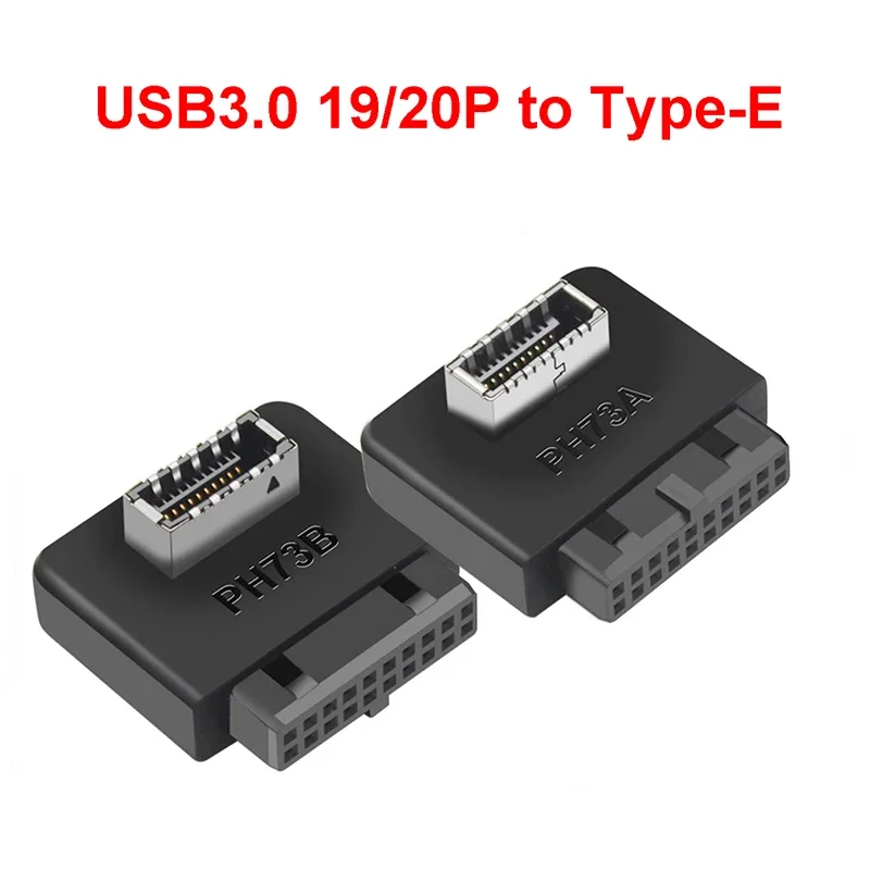 1/3/5PCS USB 3.0 Internal Header to USB Type C Front Type E Adapter 20/19-pin to Type C Converter Motherboard Desktop Converter